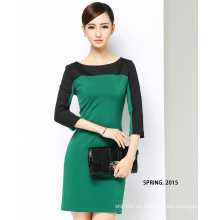 OEM Plus Size 2015 Winter Elegant Office Frauen schlankes Kleid